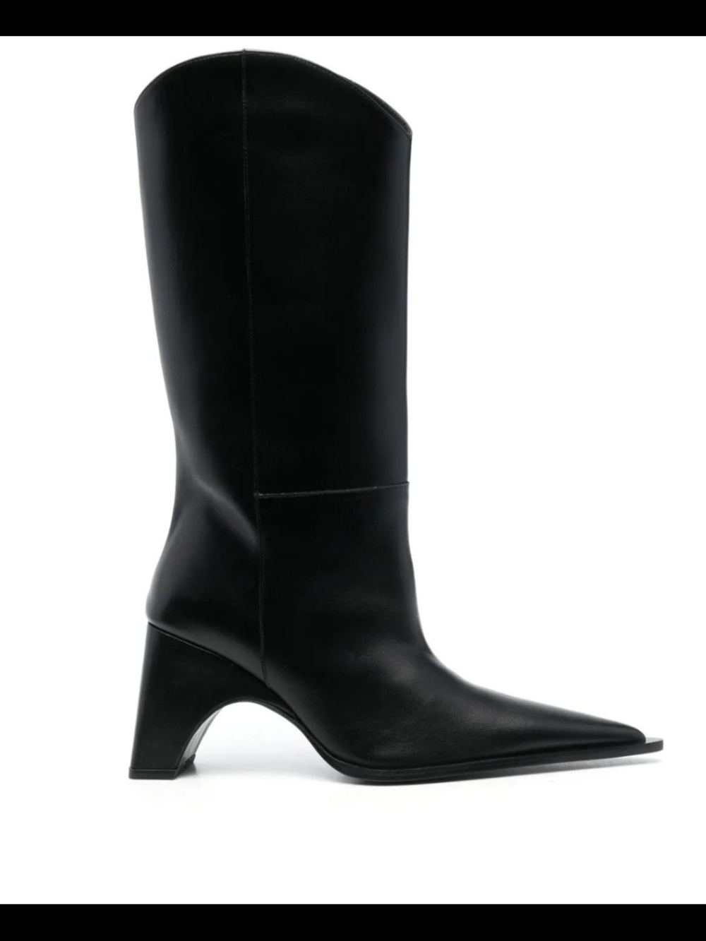 Coperni Bridge Cowboy Black Calf Leather Pointed Toe Leather Boots